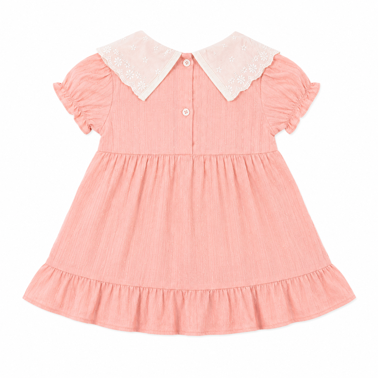 Pink Frock with Lace Collar