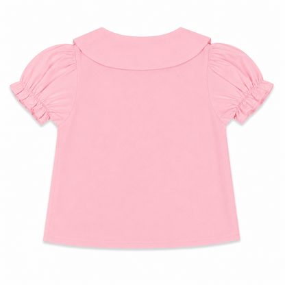 Pink Lace Bib Top
