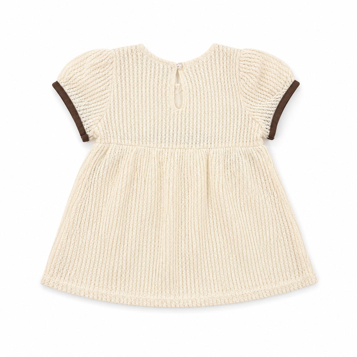 Cream Net Frock