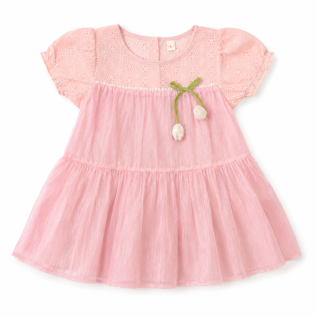 Pink Tulip Net Frock