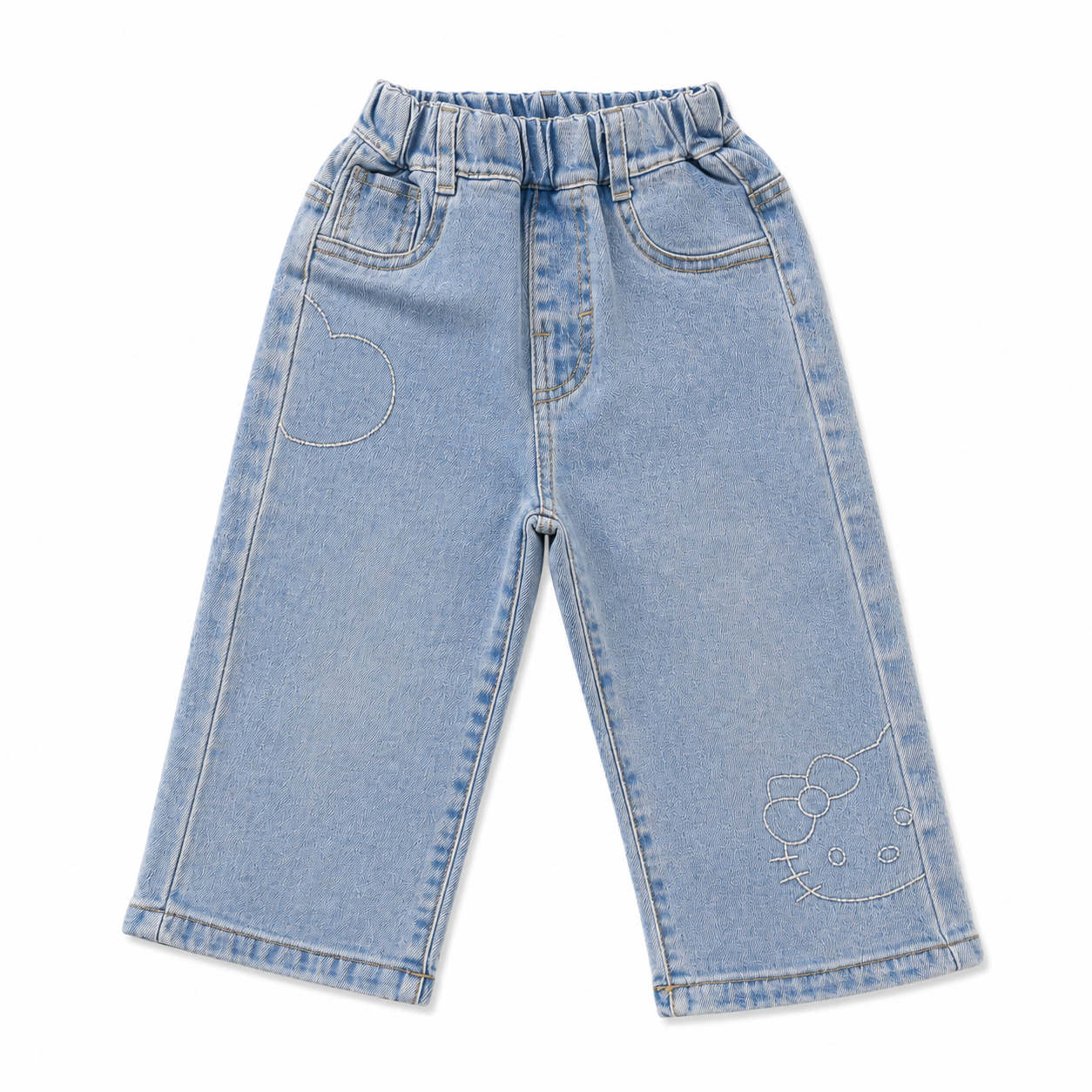 Hello Kitty Embroidery Jeans
