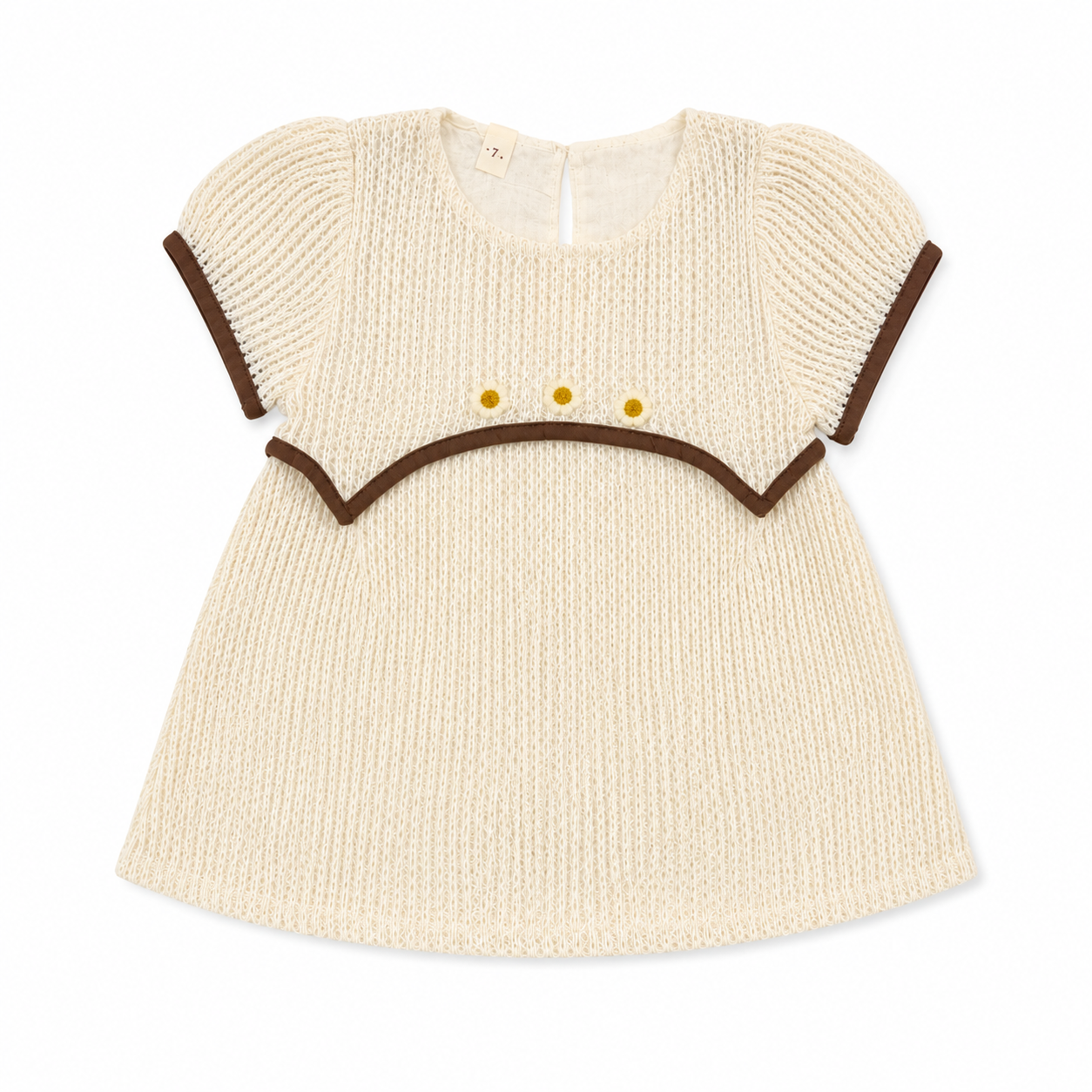 Cream Net Frock