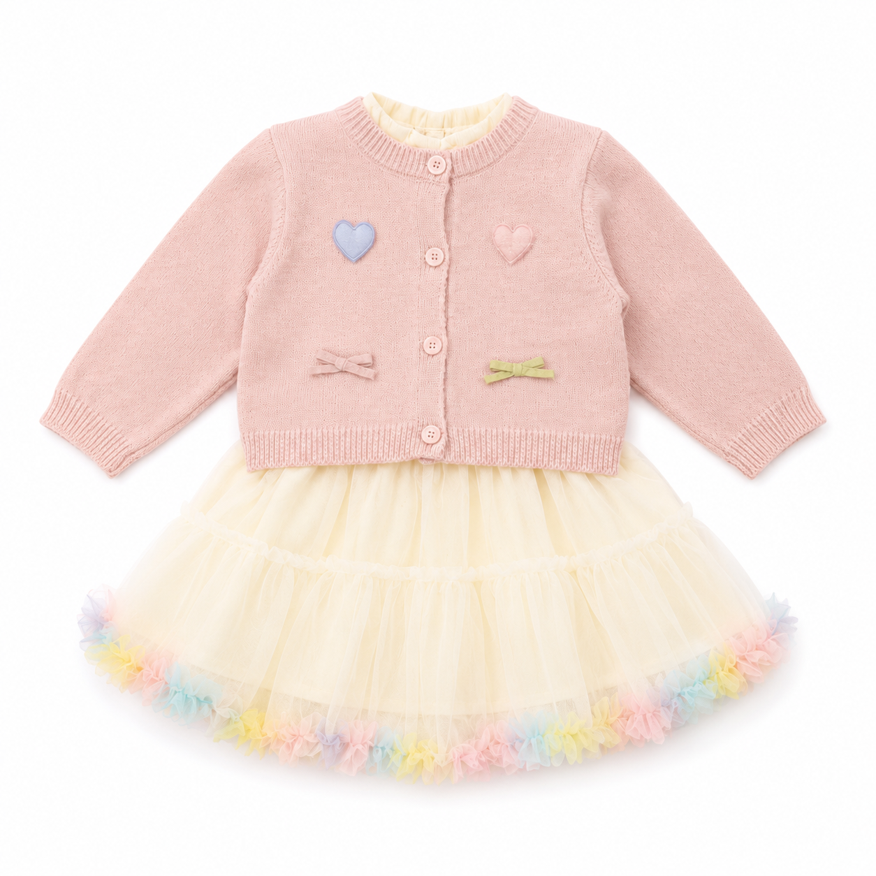 Frill Frock with Sweater Set