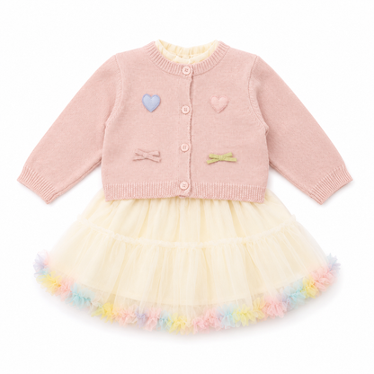 Frill Frock with Sweater Set