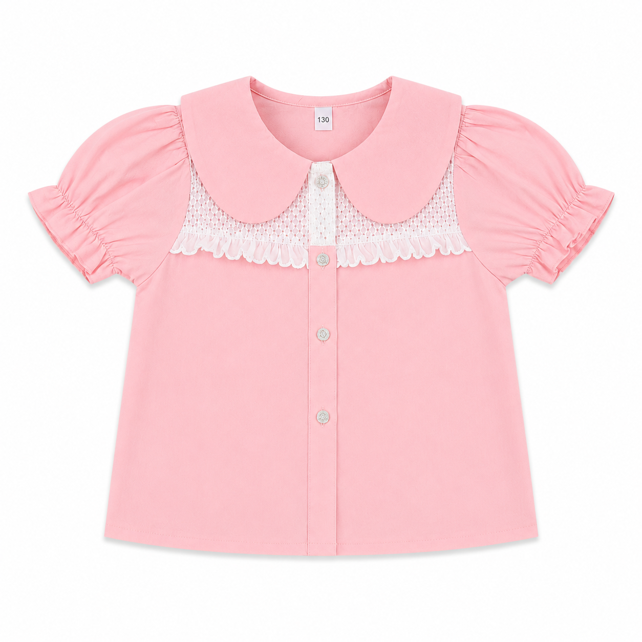Pink Lace Bib Top