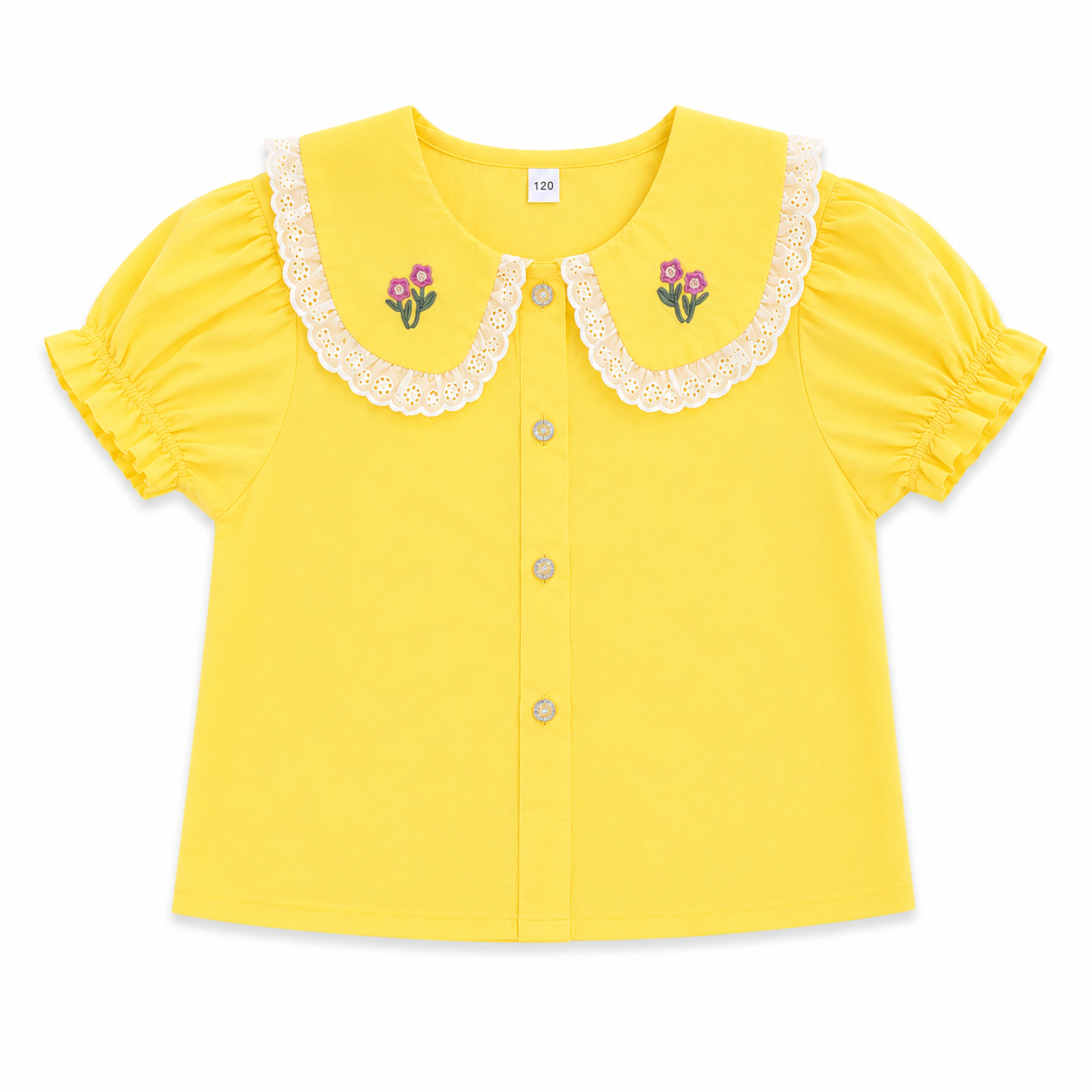 Embroidery Collar Top