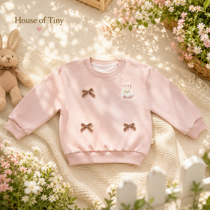 Pink Bunny Bow Sweatshirt