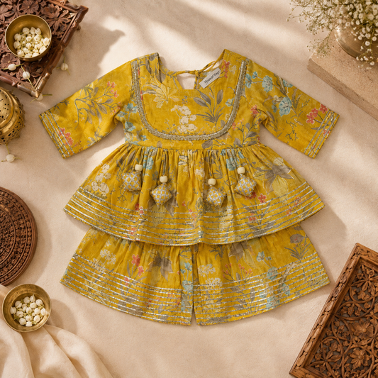 Yellow Mustard Lehenga Set