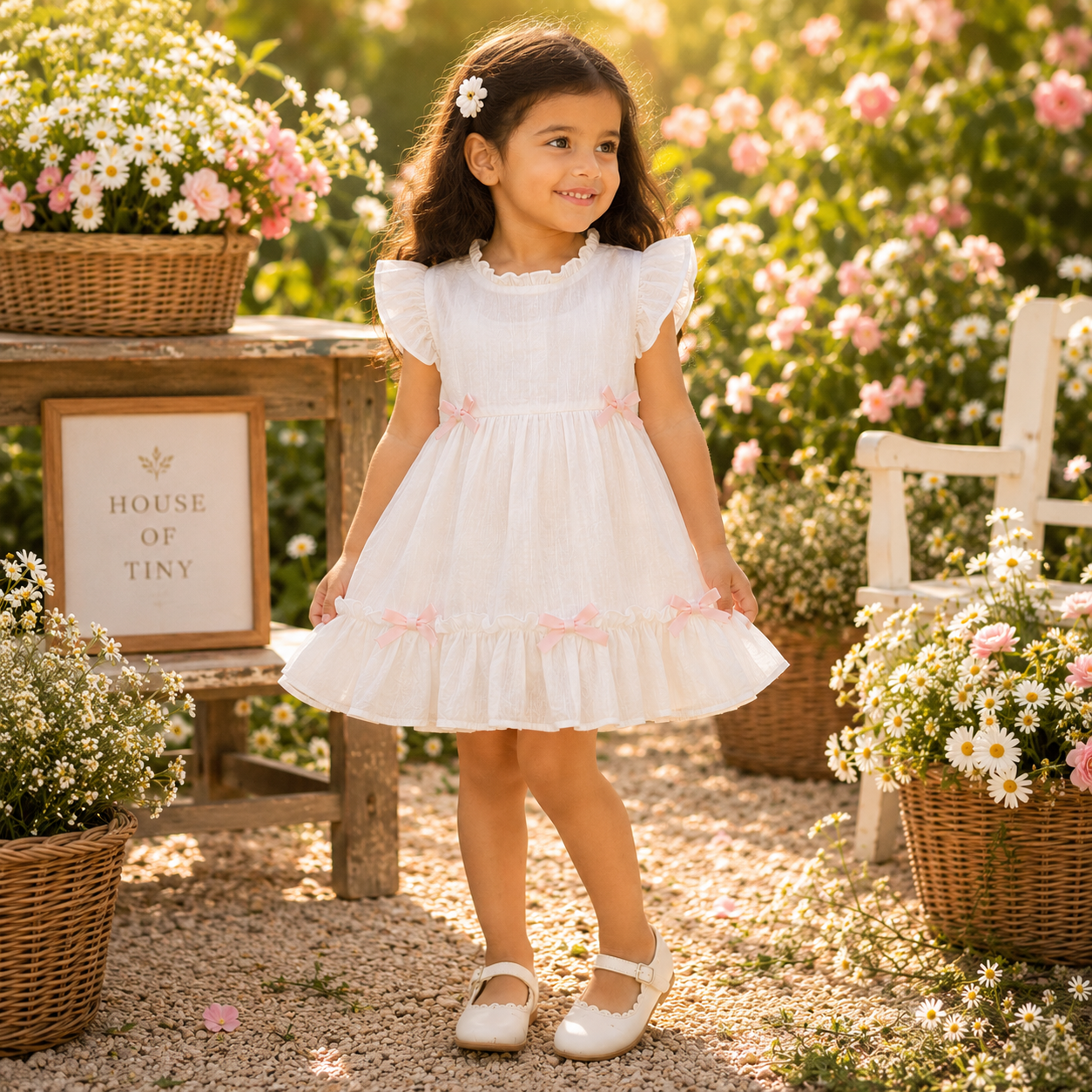 White Ribbon Frock