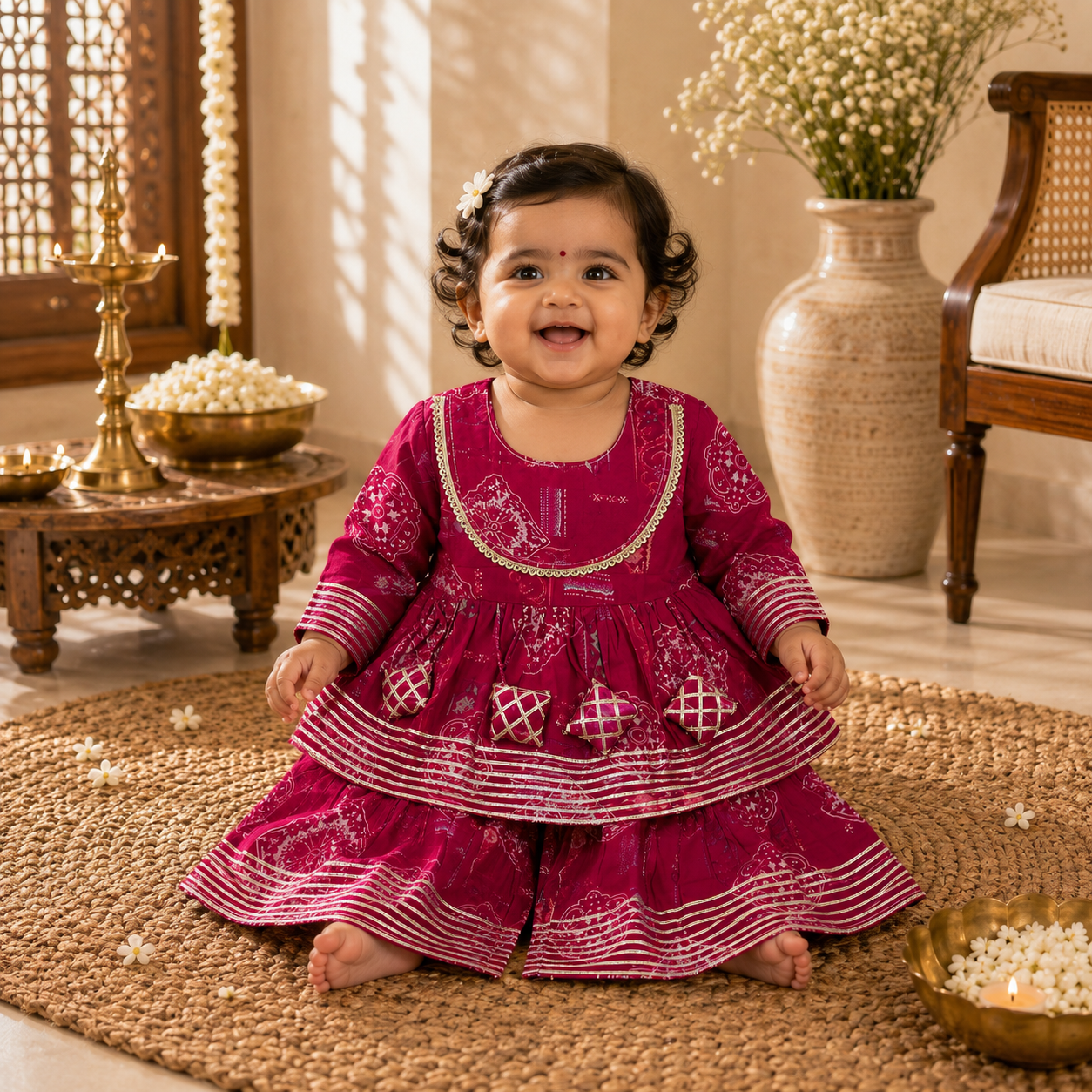 Red Paisley Lehenga Set