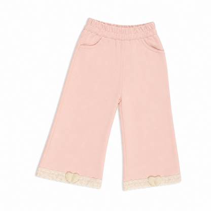 Pink Lace Trim Co-ord Set