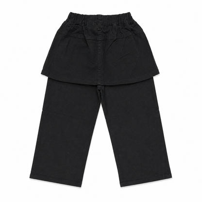 Skirt Overlay Pants with Zip