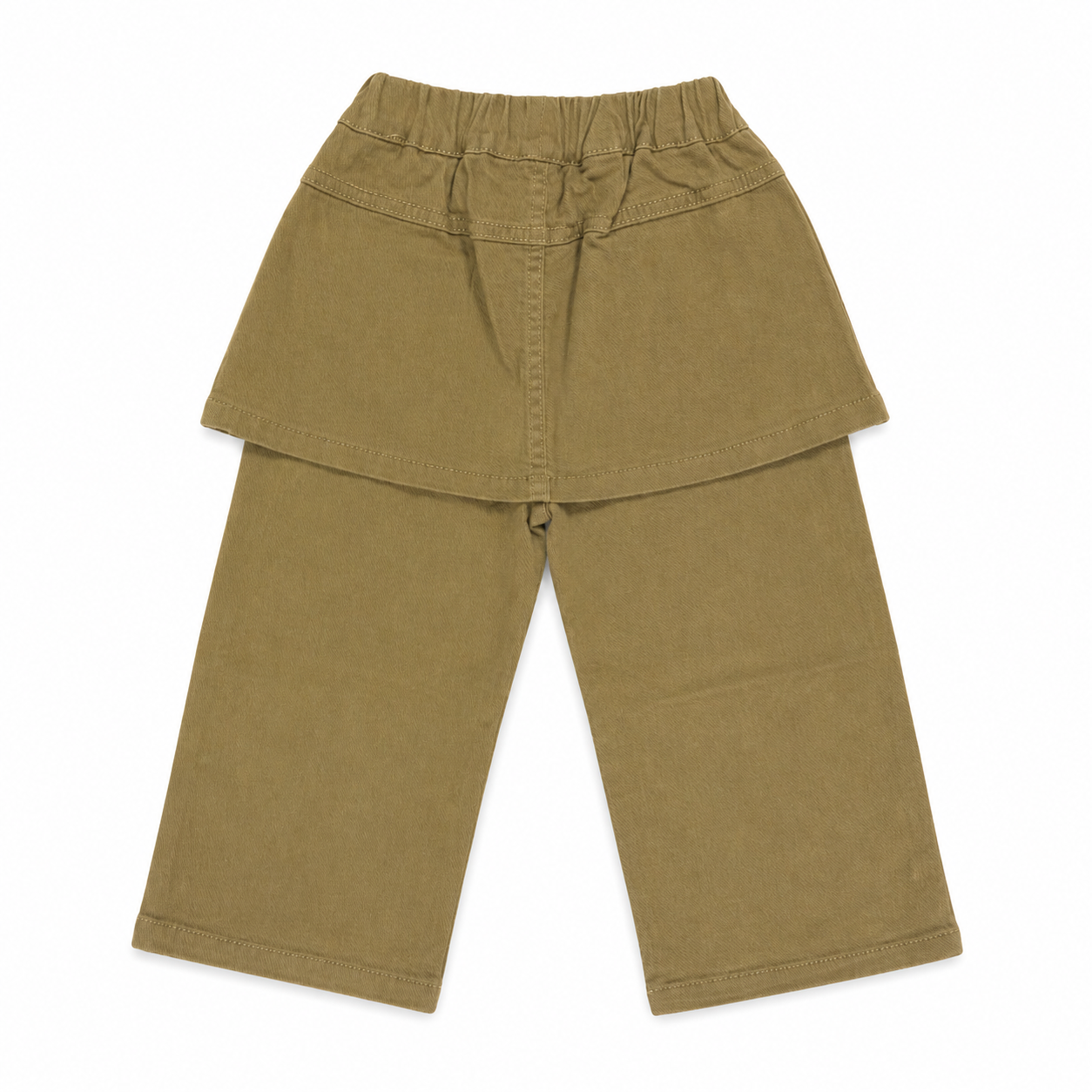 Skirt Overlay Pants with Zip