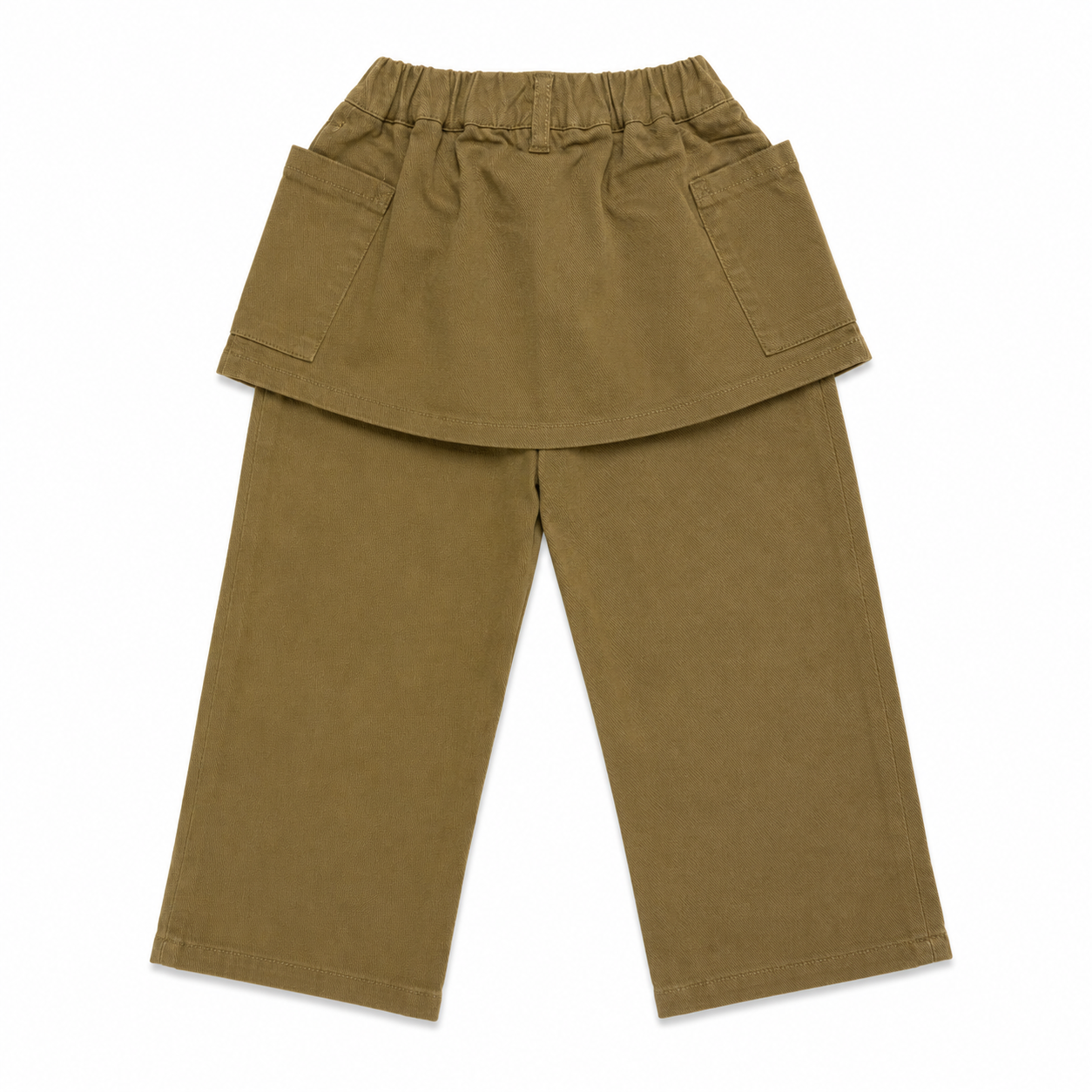 Skirt Overlay Pants with Button