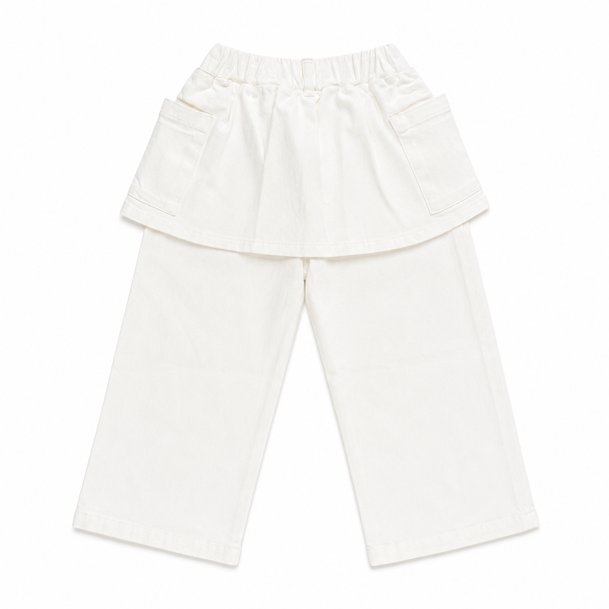 Skirt Overlay Pants with Button