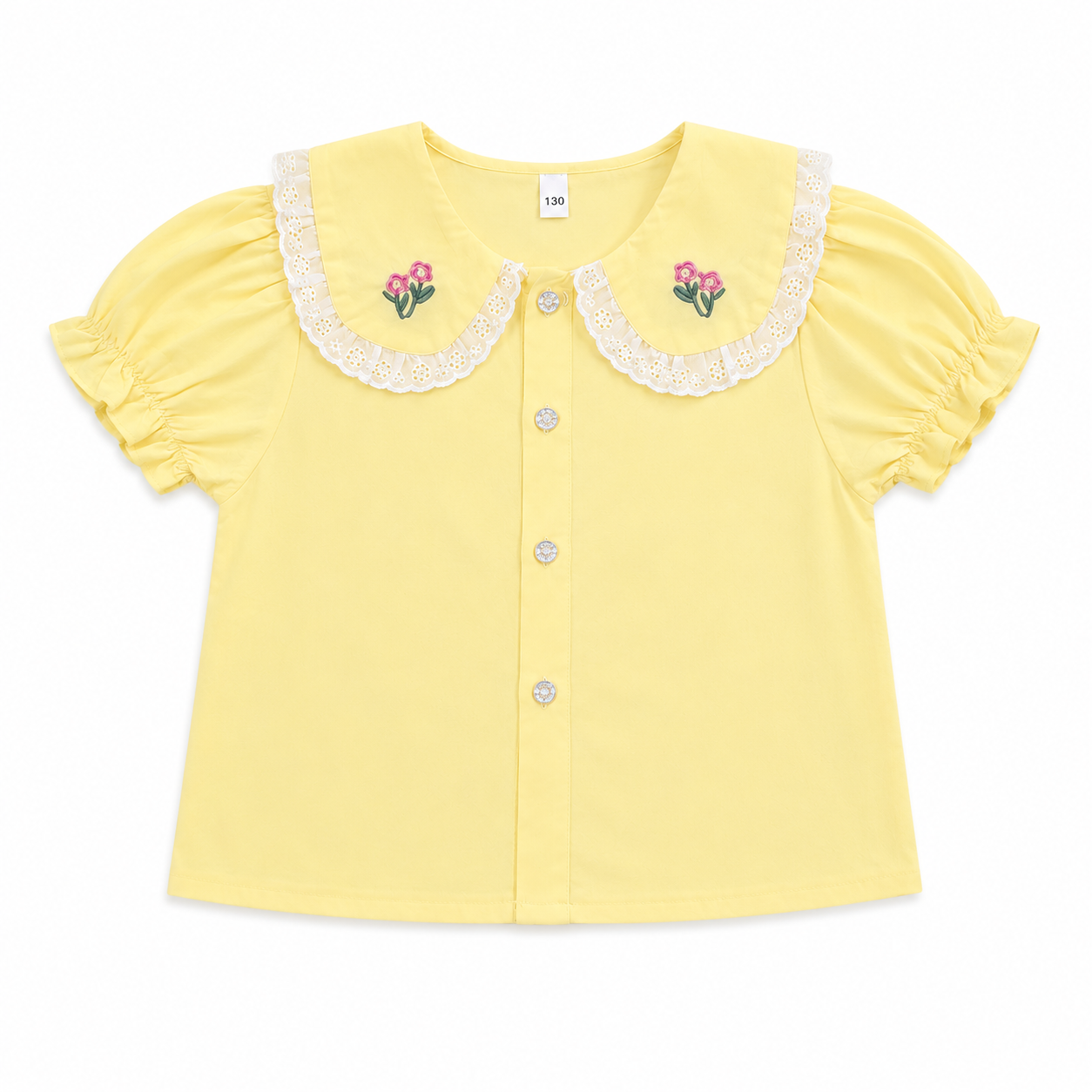 Embroidery Collar Top